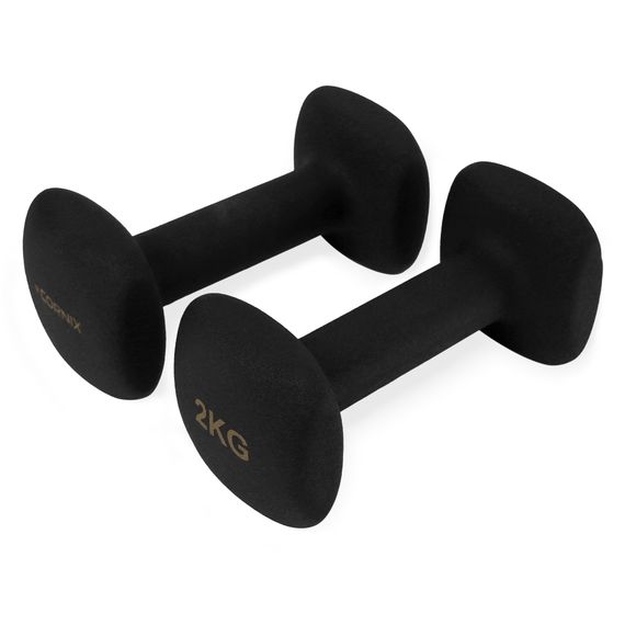 Гантелі вінілові Cornix Square 2 x 2 кг XR-0407 Black | Зображення 2