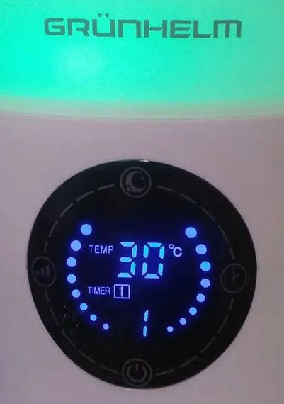 Ультразвуковий зволожувач повітря Grunhelm GHF-20LED прилад для зволоження у квартиру офіс LED дисплей 25 Вт | Зображення 5