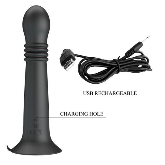 Вібратор на присосці Pretty Love Stellan Thrusting & Rotating Wand Massager – 23 cm Sex Aura | Зображення 6
