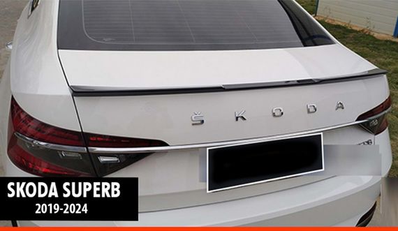 Спойлер DPT V-3 (2019-2024, чорний глянець) для Skoda Superb рр