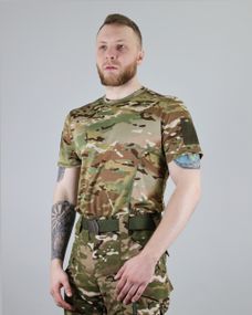 Футболка ULTIMATUM Tactical Мультикам,потоотводящая футболка для военных с липучками 3XL