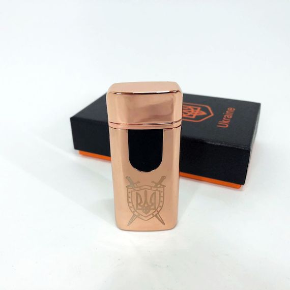 Электрическая и газовая зажигалка Украина с USB-зарядкой HL-431. EJ-514 Цвет: золотой | Зображення 1