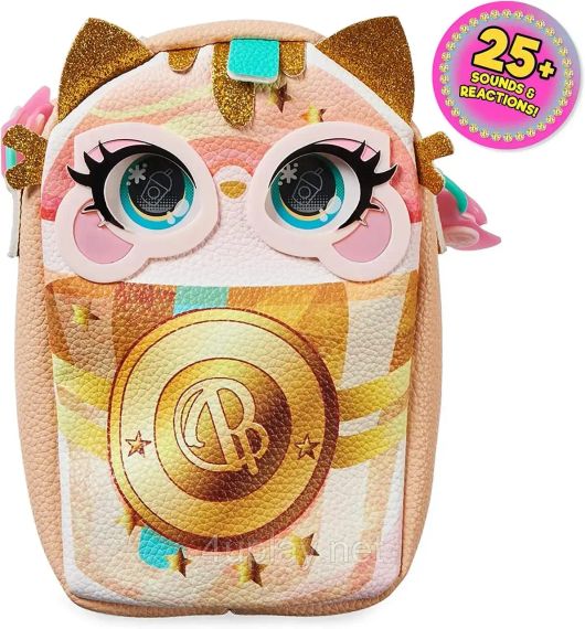 Інтерактивна сумочка на пояс зі світлом Кішка Purse Pets Catpuchino Interactive Pet Toy & Girls Crossbody Bag | Зображення 2
