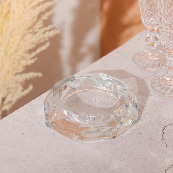 Декоративная пепельница для сигарет 14.5×4 см стеклянная пепельница настольная HP-4-129 | Зображення 2