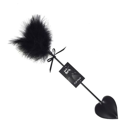 Лоскітка зі шльопалкою Піка Art of Sex – Puff Peak, чорна Sex Aura