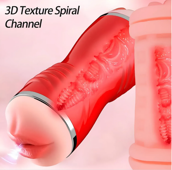 Мастурбатор із двома входами OYO - Double Pump RED, YQM-205 Sex Aura | Зображення 2