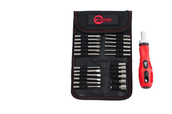 Отвертка Intertool - реверсивная 26 ед., Pro (VT-1026)