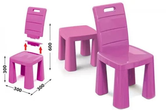 Дитячий стілець табурет трансформер, 2 в 1, стільчик | Зображення 2