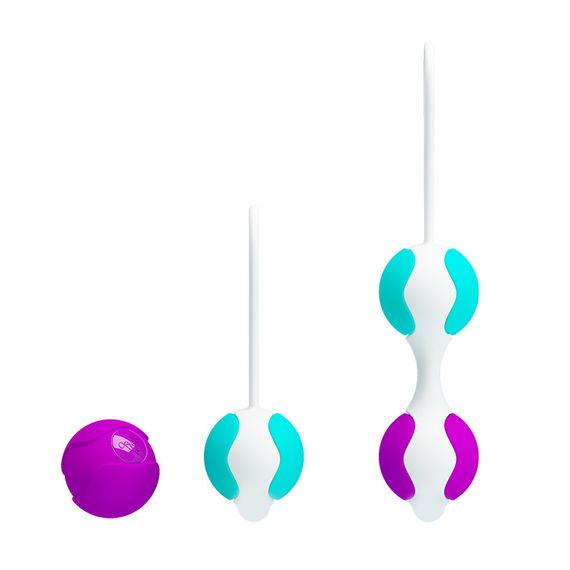 Вагинальные шарики Pretty Love Orgasmic Ball силиконовые, разноцветные, 2 шт Sex Aura | Зображення 1