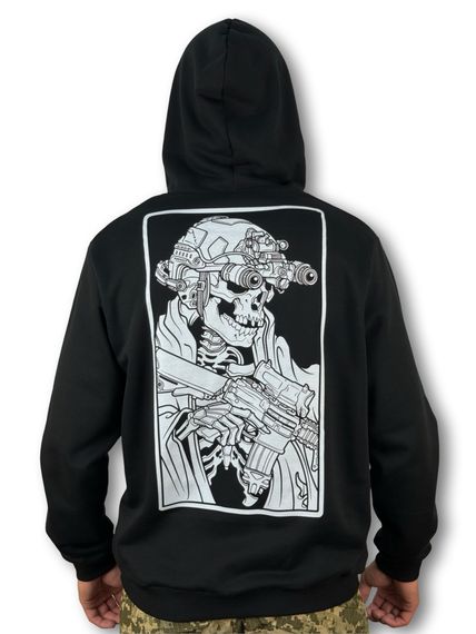 Чорна ХУДІ з принтом "WARRIOR" Розмір M | Зображення 3