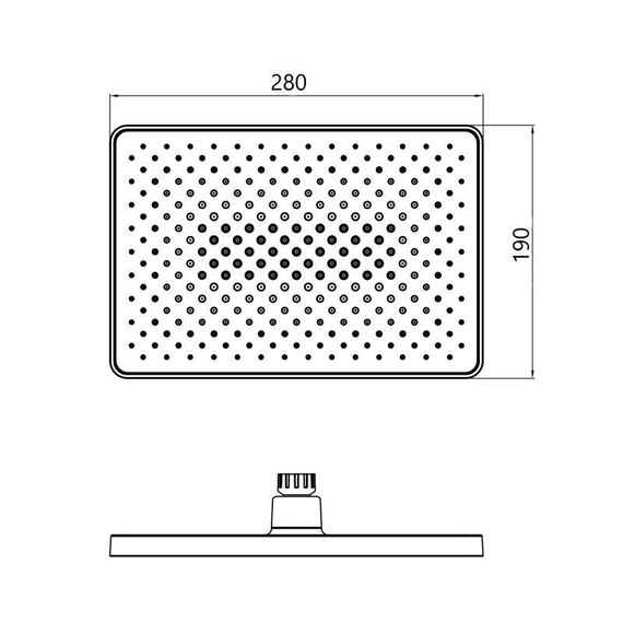 Лійка для верхнього душу Qtap Hlavova 280x190 мм прямокутна QTHLA107CRM45946 Chrome | Зображення 1