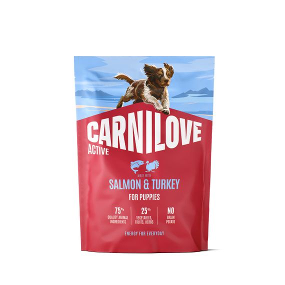 Сухий корм для щенят з лососем та індичкою Carnilove Active Salmon & Turkey Puppy, 1.5 кг