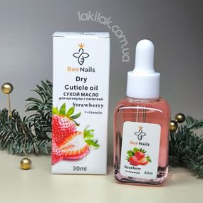 Суха олія для кутикули Bee Nails (полуниця) 30мл