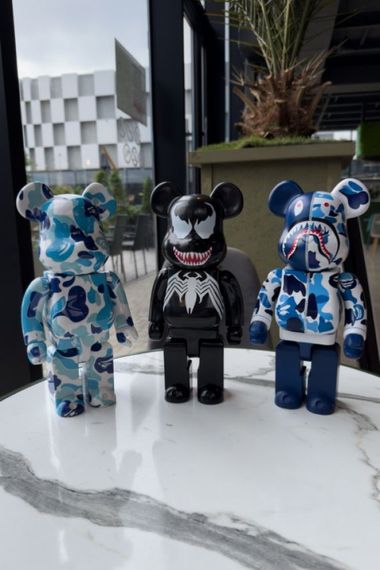 Bearbrick Bape дизайнерська статуетка ведмідь Беарбрік 28 см mb024 блакитна | Зображення 2