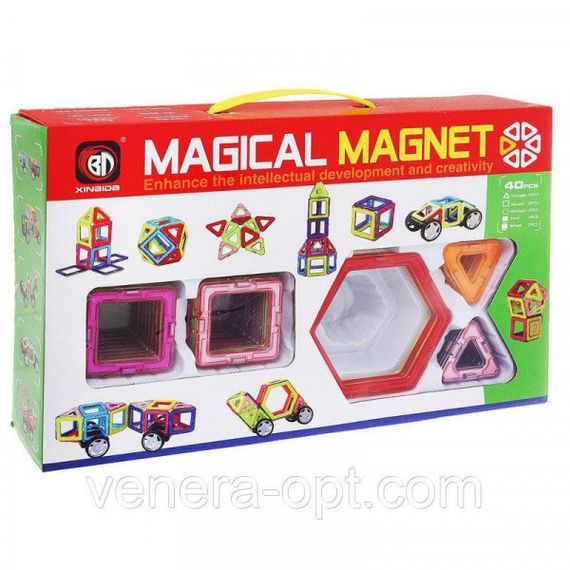 Магнитный конструктор Magical Magnet 40 деталей | Зображення 6