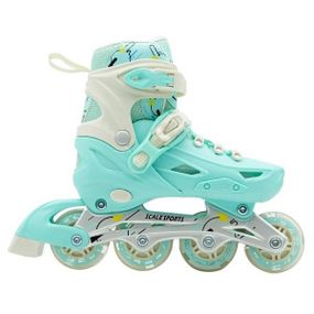 Ролики розсувні дитячі розмір 29-33 Scale Sports Mint LF 605 Бірюзові з білим