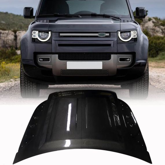 Капот V1 (Карбон) для Land Rover Defender 2019- гг