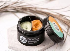 Подвійна крем-маска для очищення жирної шкіри Bioaqua Ban Bang Mask Double Color, 50 г + 50 г