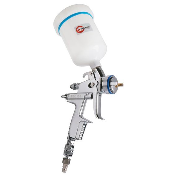 Фарбопульт пневматичний HVLP II професійний, форсунка 1.3 мм, верхній пластиковий бачок 600 мл, 2 бар | Зображення 4