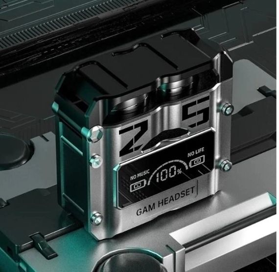 Навушники бездротові TWS M25 з Павер Банком 2000 mah Кейс Silver навушники Black (16069-hbr) | Зображення 3