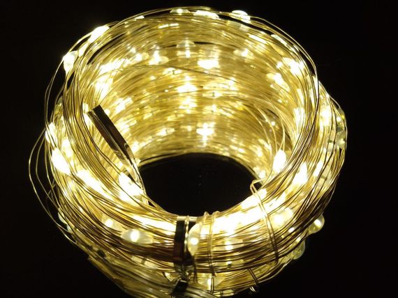 Гірлянда від USB "світлодіодні краплі" 20м, 200LED, теплий білий, 8 режимів + пульт | Зображення 2