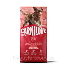 Беззерновий сухий корм Carnilove для дуже активних собак усіх порід оленина та кабан 12 кг (арт. 173687)
