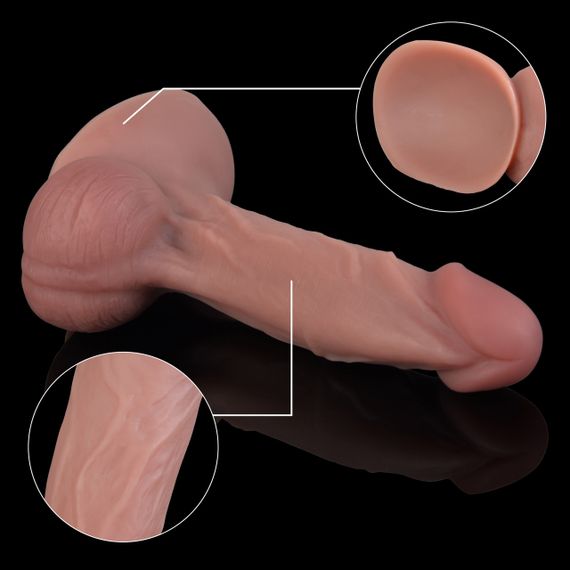 Фаллоимитатор - Erospace Natural Play Silicone Dildo D4, 21 см Sex Aura | Зображення 6