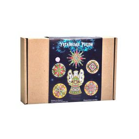 Набір зі стразами "Ukrainian Christmas" 187128, 6 фігур із пластику