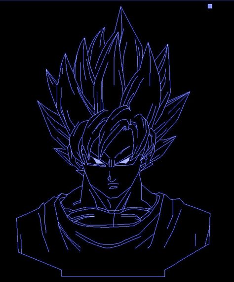 Акриловий світильник-нічник Сон Ґоку синій tty-n000443