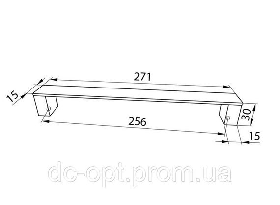 Ручка DL 35M/256BLKG/AL Чорний Глянець / Алюміній ДС СтандартЛайн | Зображення 1