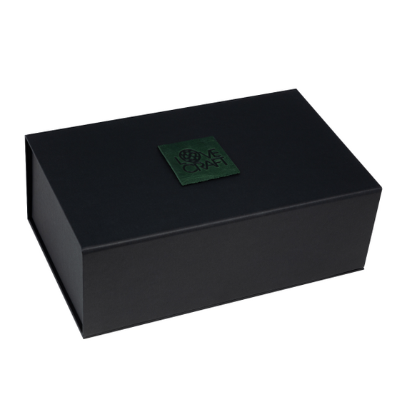 Преміум маска кішечки LOVECRAFT, натуральна шкіра, зелена, подарункова упаковка | Зображення 6