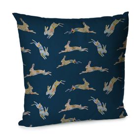 Подушка диванная с бархата Зайцы 45x45 см (45BP_23M044)