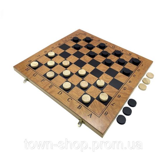 Набор настольных игр "Шахматы, нарды, шашки 3 в 1" Set 3 NE-LG-7 игровая платформа 35х35 см | Зображення 1