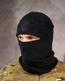 Комплект шапка баф чорний Police ВТ6254