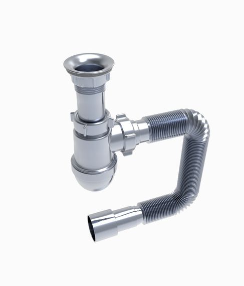 Сифон для мийки «Тюльпан-економ+» 1 1/2 /40×50 "Перламутровий"