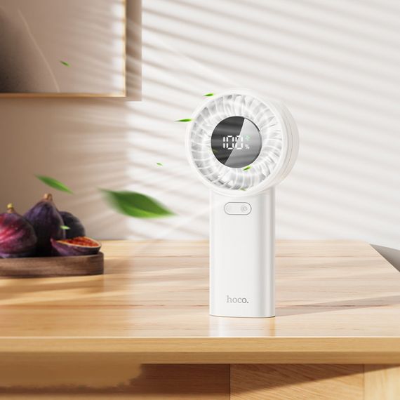 Портативний вентилятор Hoco HX62 Endless handheld fan 6000 mAh White | Зображення 7