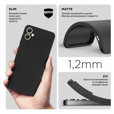 Чехол для мобильного телефона Armorstandart Matte Slim Fit Samsung A05 (A055) Camera cover Black (ARM71805) - | Зображення 2