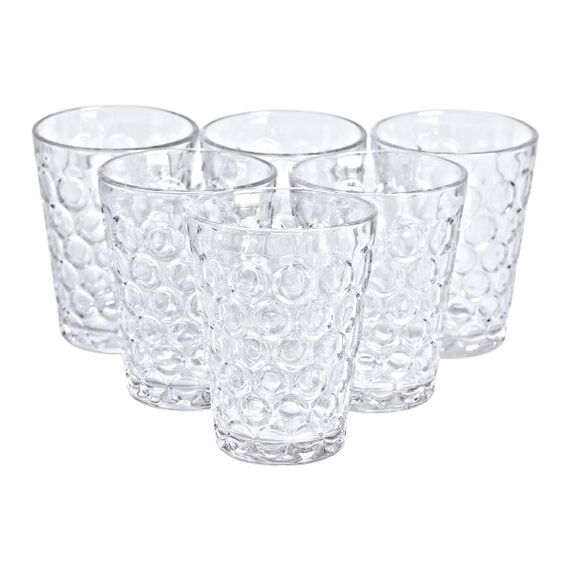 Набір скляних склянок 6 шт. 400 мл для лимонадів, соку, води, коктейлів HP-YH-9