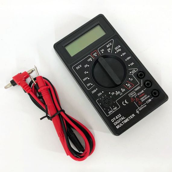 Мультиметр цифровий тестер Digital DT-832 зі звуковим дзвінком, тестер напруги цифровий | Зображення 1