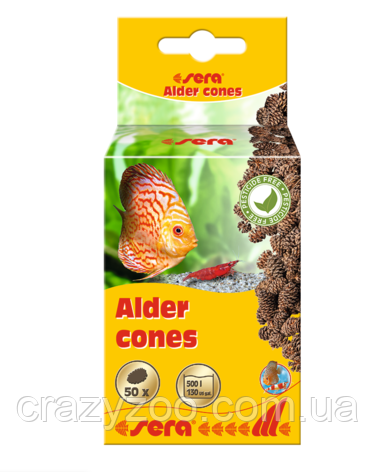 Вільхові шишки Sera Alder cones для зниження pH-рівня 50 шт