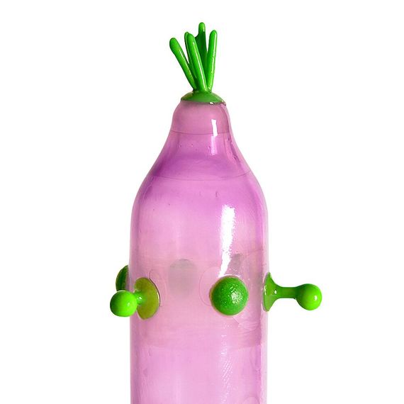 Насадка на член Recare Pink Monster Spike Condom (презерватив з кульками та вусиками), Зелений | Зображення 1