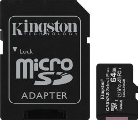 Карта пам’яті microSD Kingston 64Gb Canvas Select Plus UHS-I Class 10 A1 R100Mb/s (SDCS2/64Gb)