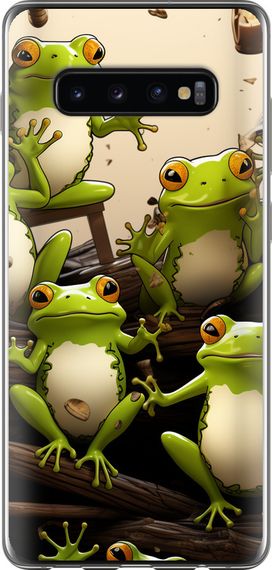 Чехол на Samsung Galaxy S10 Plus Жабки "5656u-1649-17620"