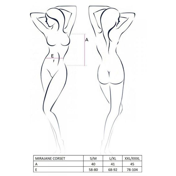 Полупрозрачный корсет Passion Exclusive MIRAJANE CORSET L/XL, black sexstyle | Зображення 6