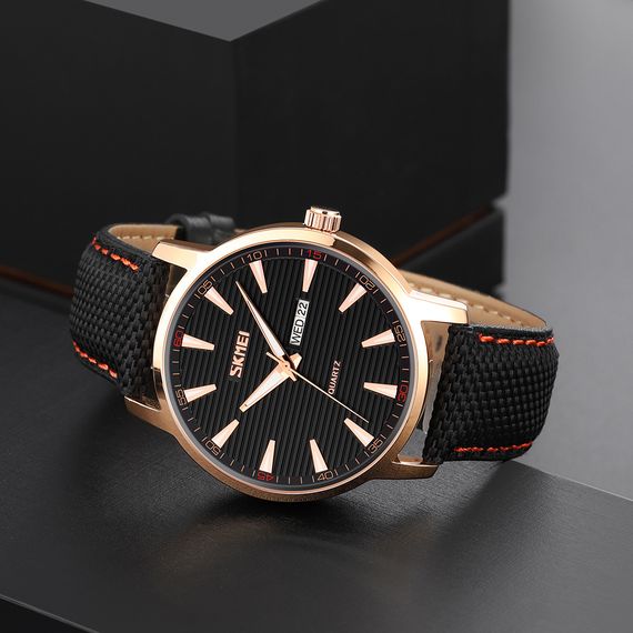 Чоловічий годинник Skmei 9303RGBK Rose Gold-Black | Зображення 2