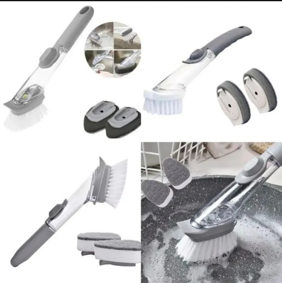 Многофункциональная щетка для мытья посуды DTMA с дозатором и насадками | Зображення 4