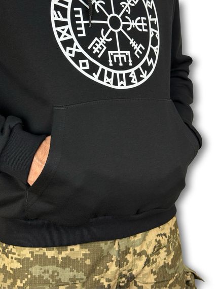 Чорна ХУДІ з принтом AGYSHJALM 2 Розмір M | Зображення 3