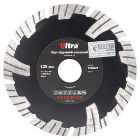 Круг відрізний алмазний Ultra Глибокий різ Ø125×22.2 мм (1918822)