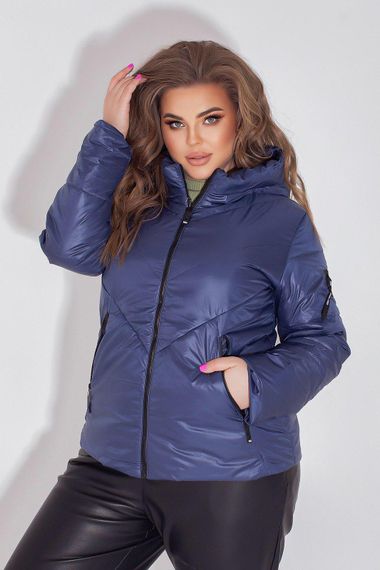Жіноча демісезонна куртка, арт. 1008, яскравий синій | Зображення 4