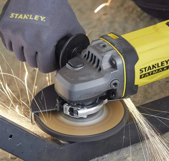 Шліфмашина кутова акумуляторна - болгарка акумуляторна Stanley FATMAX з АКБ та ЗП SFMCG400M2K | Зображення 4